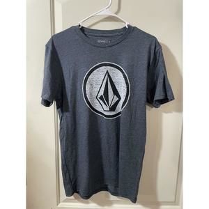 Volcom Shirt Men's Large Gray Stone Logo Graphic Print S
